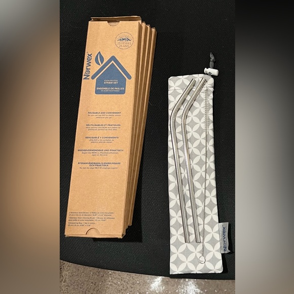 Norwex Stainless Steel Drinking Straws -small - Picture 2 of 2